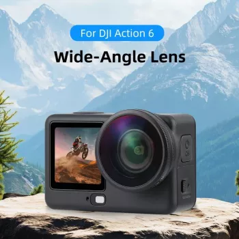 PULUZ Obiettivo grandangolare FOV Boost 185° per DJI Osmo Action 6 / Vetro HD / PU1103