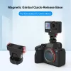 PULUZ PU1071B Supporto magnetico a sgancio rapido 1/4 e ISO per DJI Osmo Action 6 / Nano