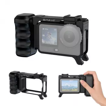 PULUZ Supporto a cornice + impugnatura + adattatore slitta fredda per DJI Osmo Action 6 / PU1096B