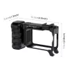 PULUZ Supporto a cornice + impugnatura + adattatore slitta fredda per DJI Osmo Action 6 / PU1096B