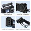 PULUZ Supporto a cornice + impugnatura + adattatore slitta fredda per DJI Osmo Action 6 / PU1096B