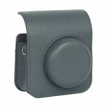LOVEINSTANT Kit 4-in-1: custodia protettiva, album foto (96 foto), cornice e adesivi per Fujifilm Instax Mini 41 - Grigio