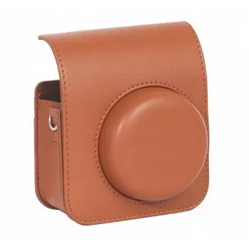 LOVEINSTANT Kit 4-in-1: borsa fotocamera, album foto, scatola portaoggetti, adesivi per Fuji Instax Mini 41 - Marrone