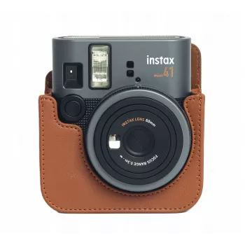 LOVEINSTANT Custodia per fotocamera Fujifilm Instax Mini 41, marrone