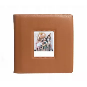 LOVEINSTANT Album fotografico per 288 foto, compatibile con Fuji Instax Wide 400/300, Polaroid 600/Now, marrone