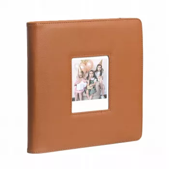 LOVEINSTANT Album fotografico per 288 foto, compatibile con Fuji Instax Wide 400/300, Polaroid 600/Now, marrone
