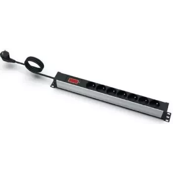 EMITERNET EmiterNet 19 ciabatta 7 prese con pin, amperometro, cavo 3m, spina Uni-Schuko EM/LZ19.07F.3S.A