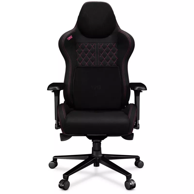 Yumisu 2050 Magnetic Sedia da ufficio, tessuto, nero/rosa
