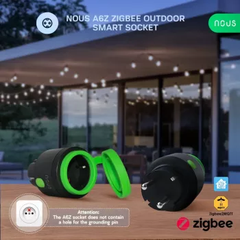 NOUS A6Z Presa smart da esterno Zigbee confezione da 1 con monitoraggio consumi