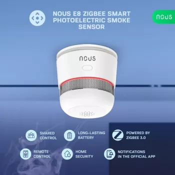 NOUS E8 Rilevatore di fumo smart ZigBee 3.0