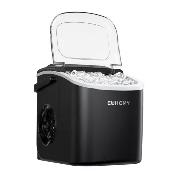 EUHOMY IM001 macchina per ghiaccio, 1,2 L, 12 kg (nero)