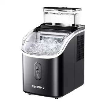 EUHOMY IM005 macchina per ghiaccio 15kg (nero) - compatta portatile a cubetti con autopulizia
