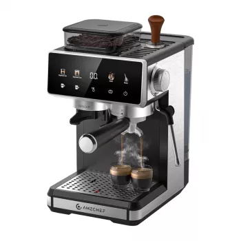 AMZCHEF CE-CM5560-SV macchina per caffè a pistone (argento)