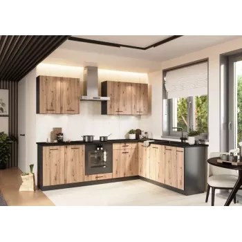 STOLKAR Cosmo Design ANIKA set mobili cucina, Artisan Oak/Graphite 2.0/2.6