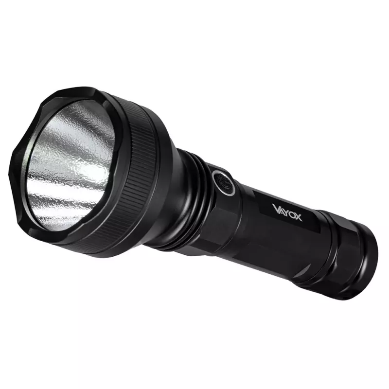 VAYOX VA0109 torcia tattica ricaricabile, 1900 lm, 20 W, 5000 mAh, USB-C, IPX5