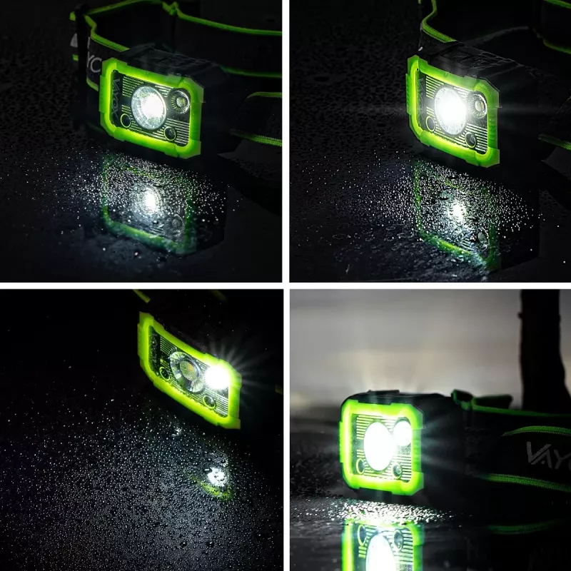 VAYOX VA0187 torcia frontale ricaricabile, 750 lm, CREE + SMD, sensore di movimento, IP66