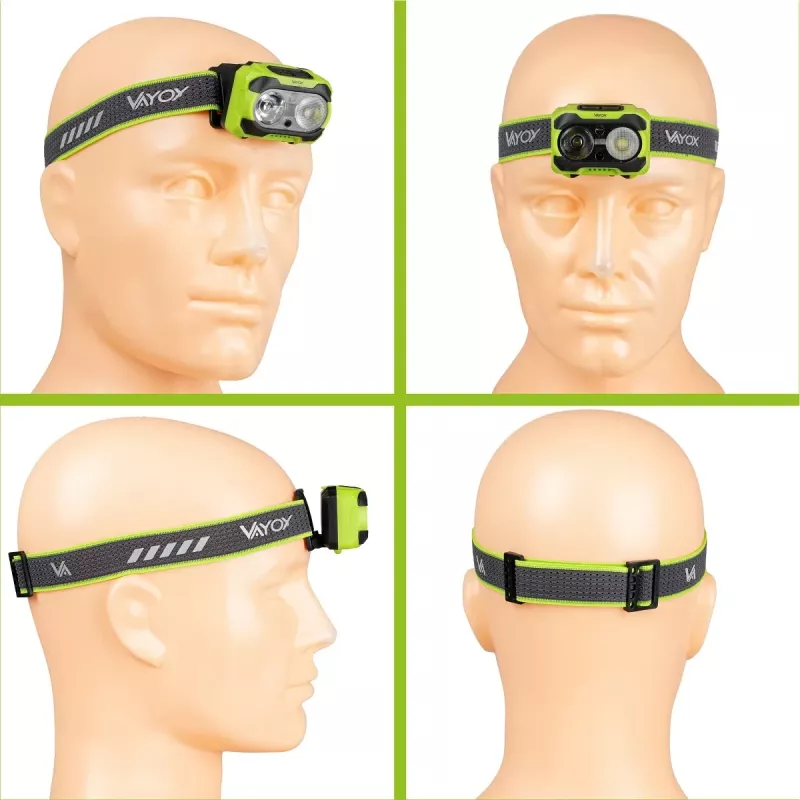 VAYOX TwinBeam Pro Series torcia frontale 600lm IP44 VA0361