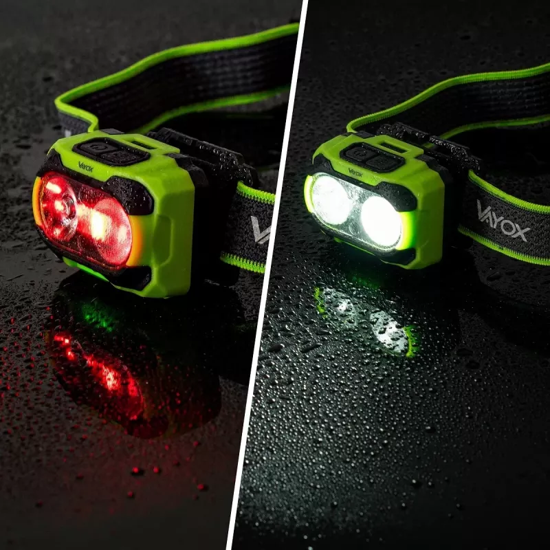 VAYOX TwinBeam Pro Series torcia frontale 600lm IP44 VA0361