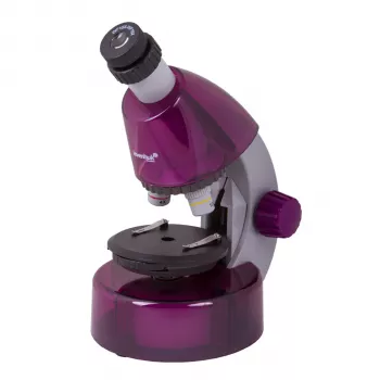 Levenhuk LabZZ M101 Amethyst Microscopio biologico per bambini, 40x-640x, monoculare, illuminazione LED
