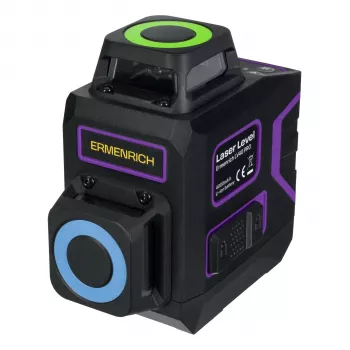 Ermenrich LV40 PRO Livella laser, raggio verde, 2 linee, portata 20 m