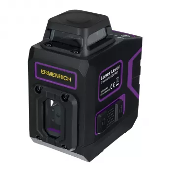 Ermenrich LV20 PRO Livella laser - Verde, 2 raggi, portata 20 m, autolivellante, IP54, Li-Ion