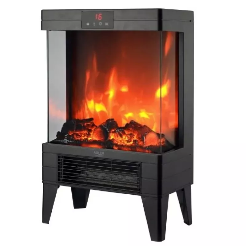Adler AD 7755 termoventilatore in ceramica PTC 2000W con telecomando, nero
