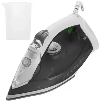 Adler AD 5051 ferro da stiro a vapore con piastra in ceramica, 2600 W, serbatoio 350 ml