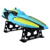 LEAN TOYS Barca Radiocomandata 2.4G Giallo-Turchese Impermeabile