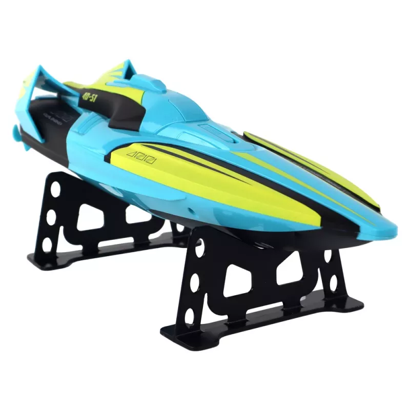 LEAN TOYS Barca Radiocomandata 2.4G Giallo-Turchese Impermeabile