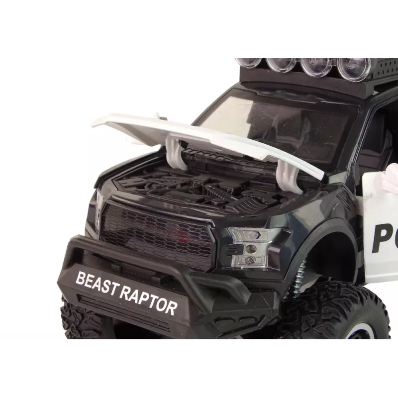LEAN TOYS Fuoristrada Raptor Police portiera apribile suono luce