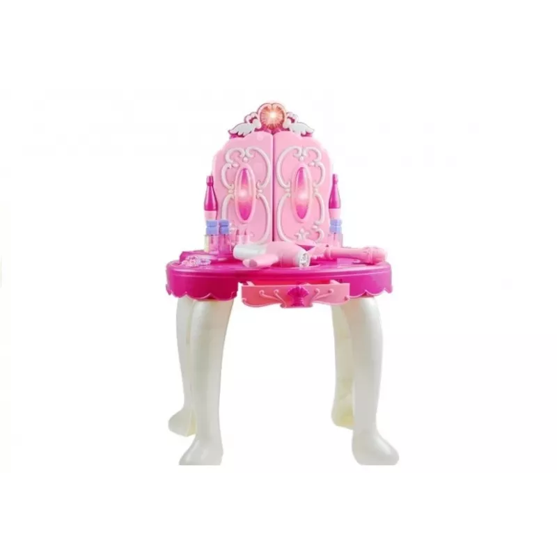 LEAN TOYS toeletta con luce e suono, sgabello, ingresso MP3, magia