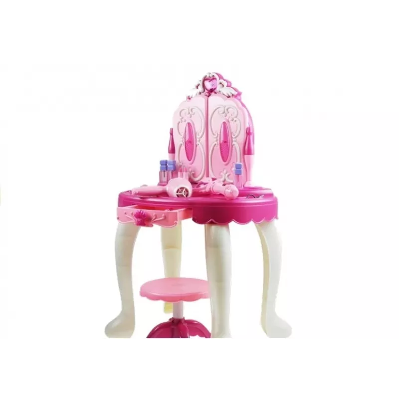 LEAN TOYS toeletta con luce e suono, sgabello, ingresso MP3, magia
