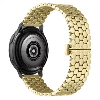 Cinturino per orologio Beline 20mm metallo a nido d'ape oro