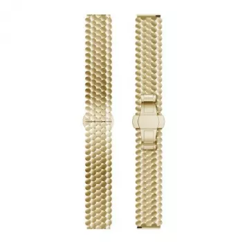 Cinturino per orologio Beline 20mm metallo a nido d'ape oro