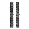 Cinturino per orologio Beline 22mm metallo a nido d'ape nero
