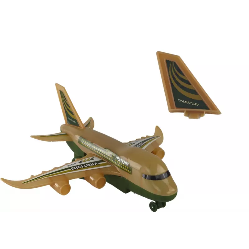 Aereo radiocomandato LEAN TOYS R/C militare mimetico con luci e telecomando