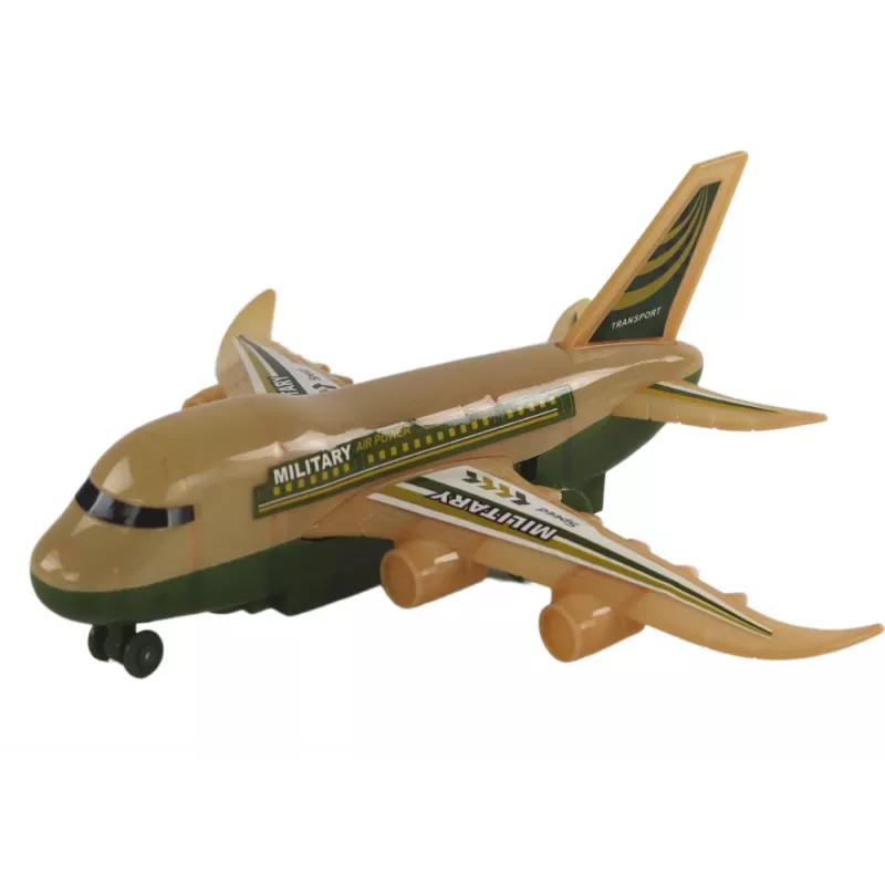 Aereo radiocomandato LEAN TOYS R/C militare mimetico con luci e telecomando