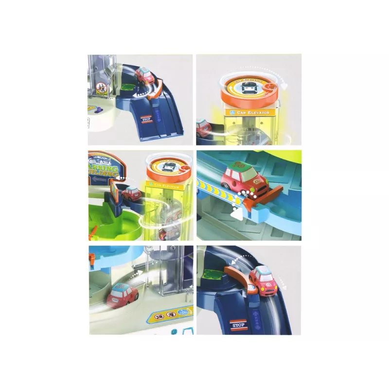 Parcheggio multipiano interattivo per auto LEAN TOYS, luci e suoni