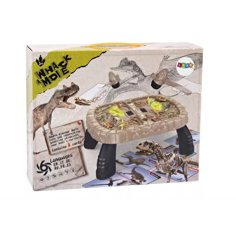 LEAN TOYS Gioco arcade Whac-a-mole dinosauri tavolo