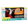 LEAN TOYS escavatore cingolato cartone animato puzzle 3D in legno - arancione