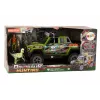 LEAN TOYS Auto Fuoristrada da Caccia Hunter Dinosauro Luci Suoni Verde