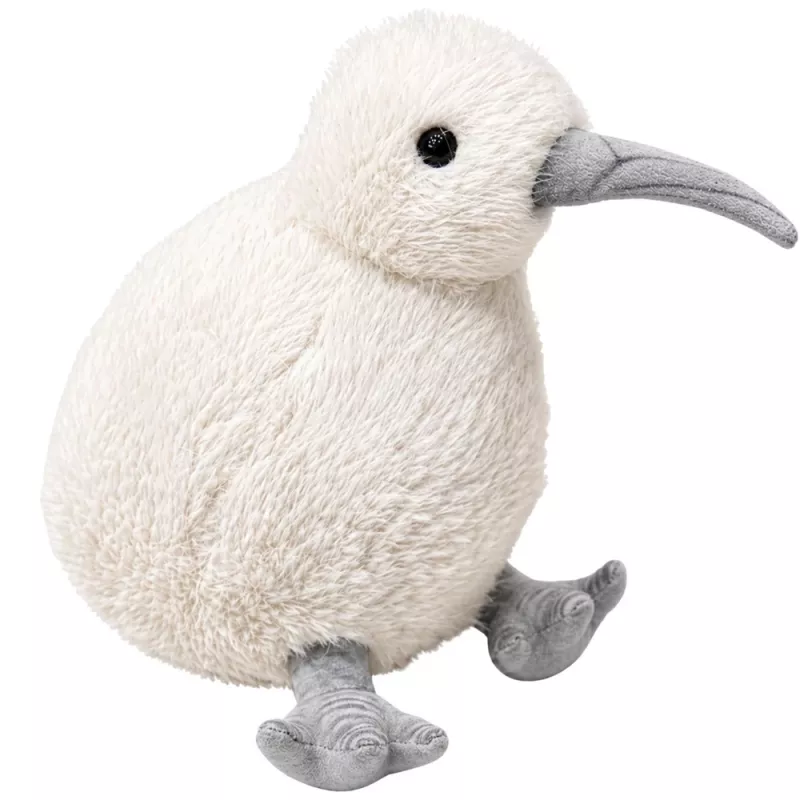 LEAN TOYS Kiwi di peluche mascotte coccoloso bianco 17 cm