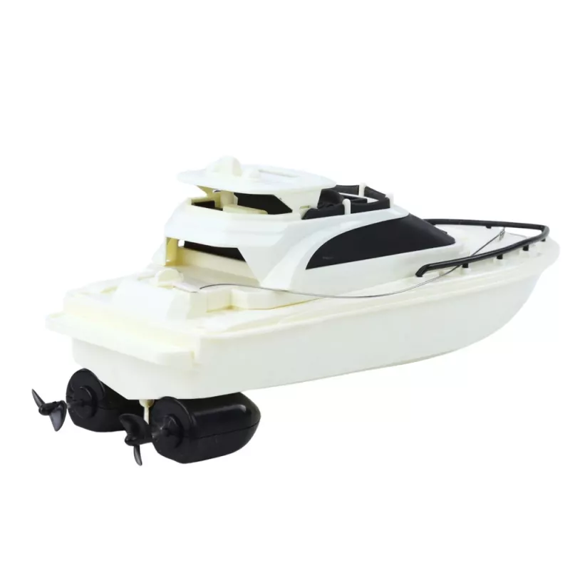 LEAN TOYS Motoscafo RC radiocomandato a batteria nero-bianco