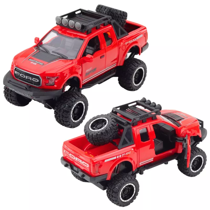 LEAN TOYS Fuoristrada Raptor con porte apribili, trazione, luci e suoni mix