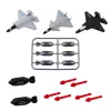 LEAN TOYS Set militare nave, sottomarino, jet da combattimento, razzi