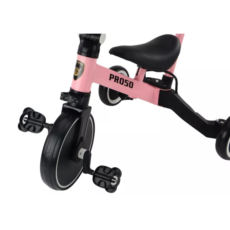 LEAN TRIKE PRO50 triciclo con manico spingi rosa