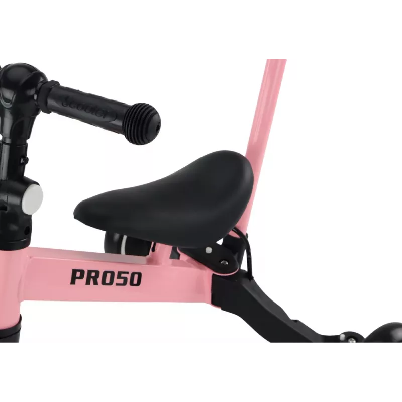 LEAN TRIKE PRO50 triciclo con manico spingi rosa