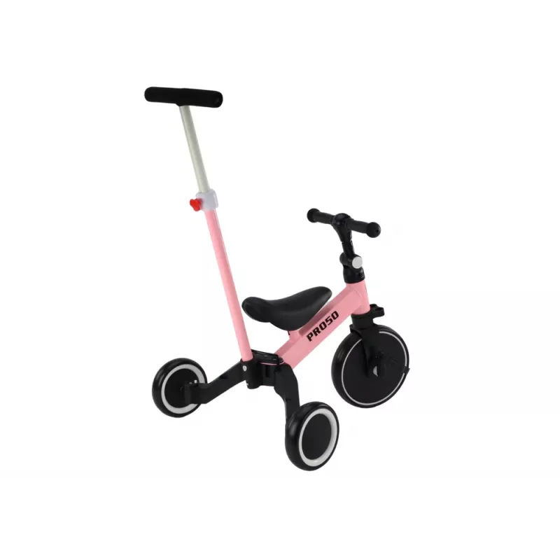 LEAN TRIKE PRO50 triciclo con manico spingi rosa