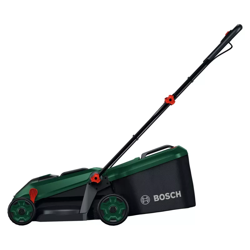 Bosch Rotak 18V-34 rasaerba a batteria con starter set e tappo pacciamatura (C)