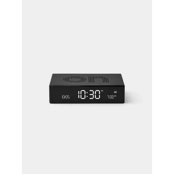 LEXON Flip Premium Sveglia da tavolo a doppia faccia Nero LR152N